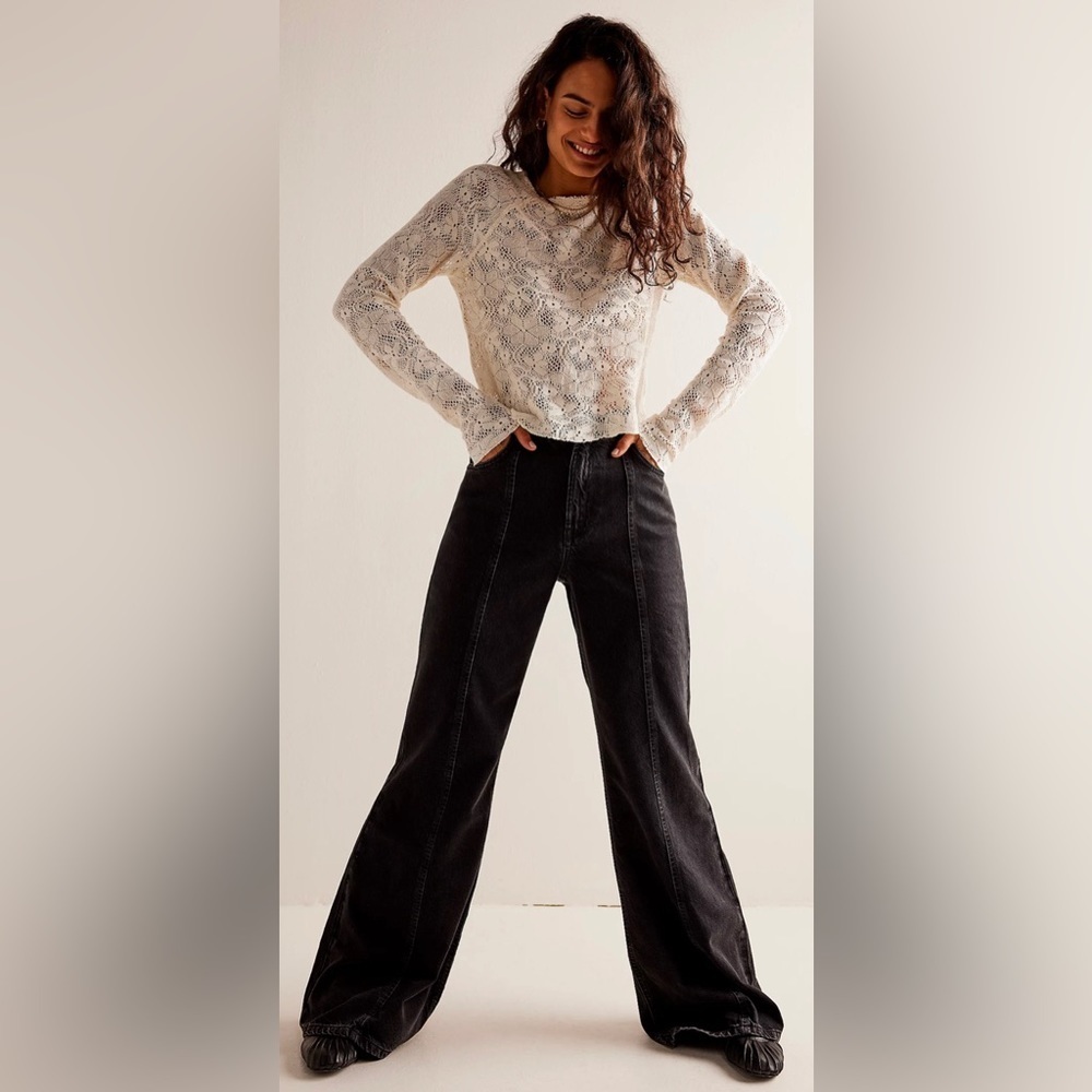 Free People We The Free We The Free Wallflower Wide Leg Jeans NWOT